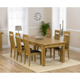 Rustique Classical Solid Oak Dining Table with Monte Carlo Dining Chairs