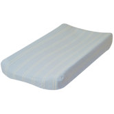 Blue with Cream Stripes Changing Pad Cover