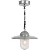 Luxembourg 1 Light Pendant in Galvanized Steel