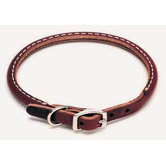 Leather Latigo Round Pet Collar