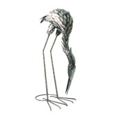 Feeding Metal Crane Statue