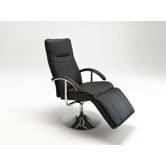 Relaxsessel drehbar "Risto" in Schwarz / Chrom