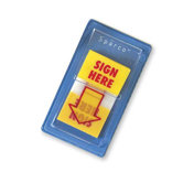 Remov. Flags, w/Pop-up Disp, "Sign Here", 1"x1-3/4", 100/PK, YW