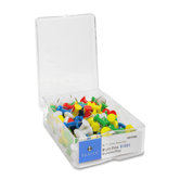 Push Pins, 3/8" Point, 1/2" Heads, 100 per Box
