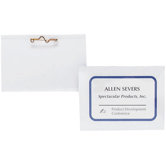 Name Badge Kit, w/Inserts, Side Load, 2-1/4"x3-1/2", 100/BX, CL