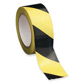 Marking/Hazard Tape, Adhesive-Back, 2"x108', Yellow/Black