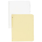 Plain Tab Indexes, 5-Tab, 11"x8-1/2", 100ST/BX, Buff