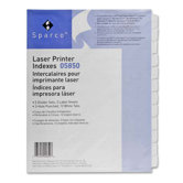 Laser Printer Indexes, Punched, 3-Tab, 25 ST/PK, White