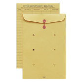 Inter-Department Envelope, String Closure, 10"x13", Kraft