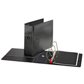 Locking D-Ring View Binder, 5 "Capacity,11"x8-1/2", Black