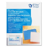 Filing Labels, Laser/Inkjet, 2/3"x3-7/16", 1500 per Pack, Dark Blue