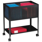 Mesh Rolling File, Holds Letter Size Folder, Black