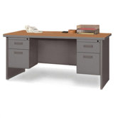 Durable Double Pedestal Computer Desk