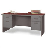 Lorell Durable Laminate/Steel Computer Desk Ensembles