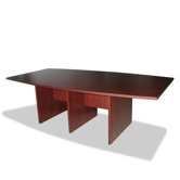 48" Boat-shaped Conference Tabletop, Mahogany