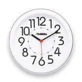 Round Profile Radio-Controlled Wall Clock, White