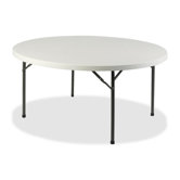 Lorell Round Banquet Table, Platinum/gray