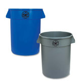 Heavy-duty Trash Container, Gray