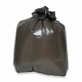 (60 per Carton) 30 Gallon 2-ply Puncture-resistant Liners, Brown/black