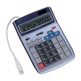 Compucessory 12-Digit PC Interface LCD Calculator, White