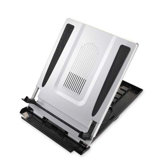 Compucessory Laptop Riser w/ Cooling Fan, Silver and black