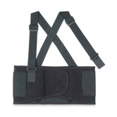 Back Support, Detachable Suspenders, Large, Black