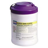 Unimed Super Sani-Cloth Wipes, White
