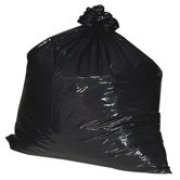 (100 per Carton) 60 Gallon Recycled Trash Bags, 1.35mil