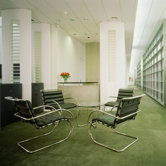 Brno Tubular Armchair with Thick Cushion by Mies Van Der Rohe