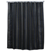 Blaze Polyester Embroidered Vertical Stripe Shower Curtain