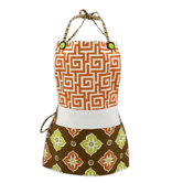 Oskar Terrace Persimmon and Illuminate Caribou Reversible Apron