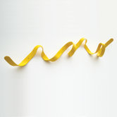 Ribbon Coat Rack in Glossy Yellow