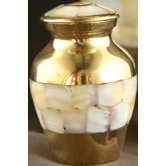 Mother of Pearl Keepsake with Velvet Bag