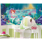 XL Murals Littlest Mermaid Chair Rail Wall Decal