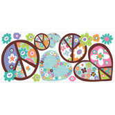 Heart and Peace Sign Wall Decal