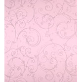 Perfect Princess Scroll Wallpaper in Pink with Glitter