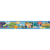 Phineus and Ferb Border in Blue