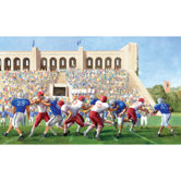 Football Stadium Chair Rail Prepasted Mural 6' X 10.5'