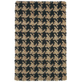 Houndstooth Black Rug