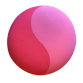 Kissen "YingYang" in Rosa / Lila