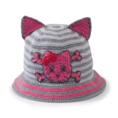 Baby Crochet Bucket with Cat Ears