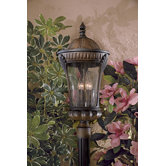 Kent Place Four Light Outdoor Post Lantern in Prussian Gold