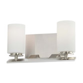 Inoui Two Light Bath Vanity in Brushed Nickel