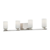 Inoui Four Light Bath Vanity in Brushed Nickel