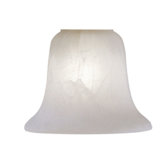 2.25" Neck Etched Marble Flared Glass Shade