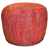 Colonial Cotton Ottoman
