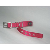 Double Thick Nylon Deluxe Dog Collar in Pink