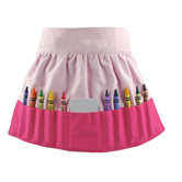 Doodlebugz Crayola Crayon Apron in Hot Pink / Light Pink