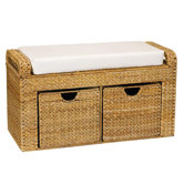 Banana Leaf Storage Seat with Cushion