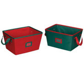 Holiday Storage Bins (Set of 2) in Red and Green